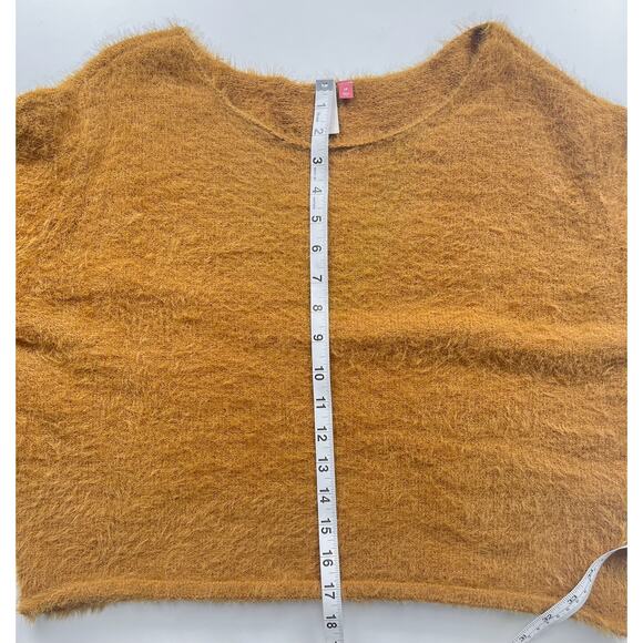 Anthropologie Pilcro Cropped Eyelash Sweater LP Large Petite Cozy Boho Soft - Picture 10 of 10